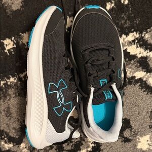 Under Armour Kids' Black and Blue Sneakers